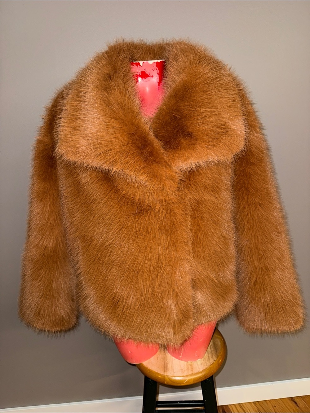 Azalea Wang faux fur coat jacket